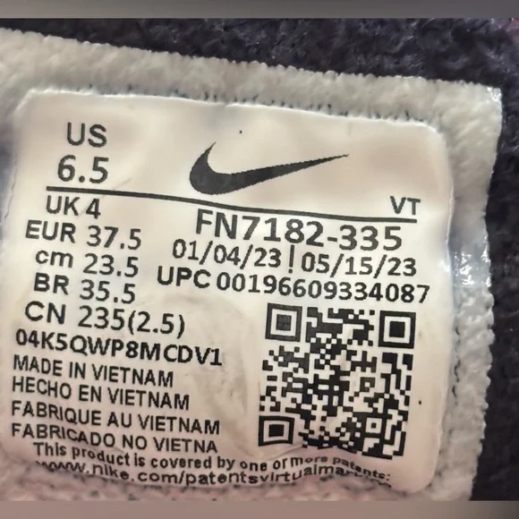 Nike Air VaporMax 🌴💅 2023 Flyknit Miami Nights Shoes Size 6.5 FN7182-335 $210 - Picture 11 of 11